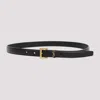 Saint Laurent Belt With Monogram 80 In Nero