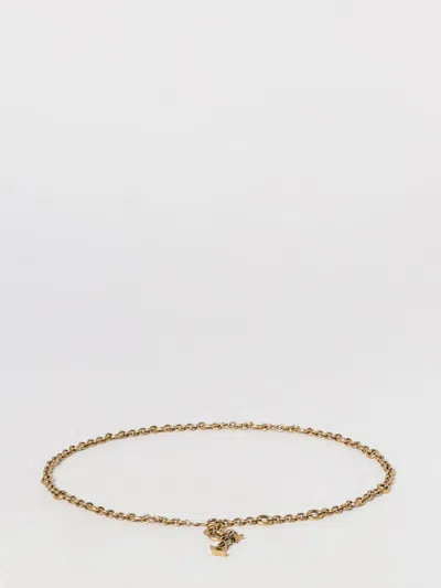 Saint Laurent Belt Woman In Gold