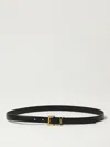 Saint Laurent Cassandre Thin Belt In Black