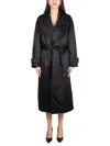 Saint Laurent Notched-lapel Single-breasted Coat In Black