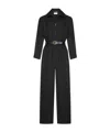 Saint Laurent Cotton Twill Cargo Pocket Jumpsuit In Black