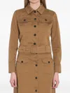 Saint Laurent Short Brown Safari-style Jacket Jackets Brown In Brown