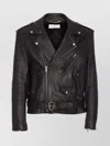 Saint Laurent Belted Leather Jacket Removable Detail