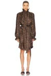 Saint Laurent Silk Twill Dress With Paisley Pattern