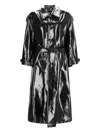 Saint Laurent Belted Trench Coat In Black