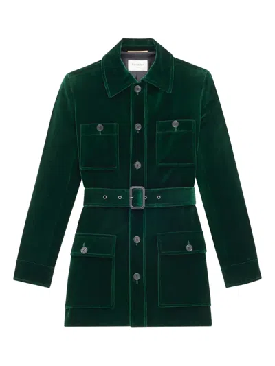 SAINT LAURENT BELTED VELVET JACKET