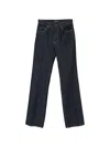 Saint Laurent Belt-loop Buttoned Jeans In Blue