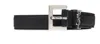 Saint Laurent Cassandre Square Buckle Belt In Lambskin