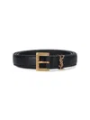 Saint Laurent Medium Cassandre Belt In Black