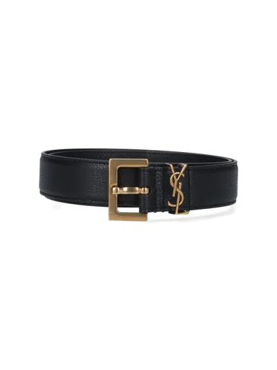 Saint Laurent Belts In Black