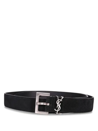 Saint Laurent Belts In Black