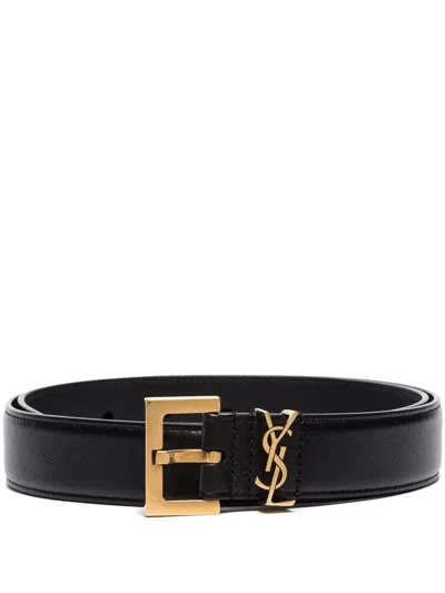 Saint Laurent Belts In Black
