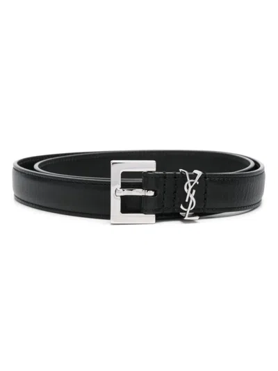 Saint Laurent Belts In Black
