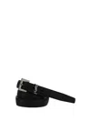 Saint Laurent Cassandre Belt In Black