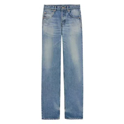 Saint Laurent Benjamin Blue Denim Baggy Jeans