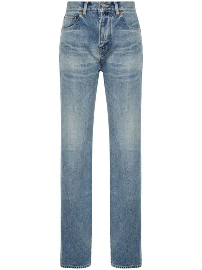 Saint Laurent Benjamin Denim Jeans In Clear Blue