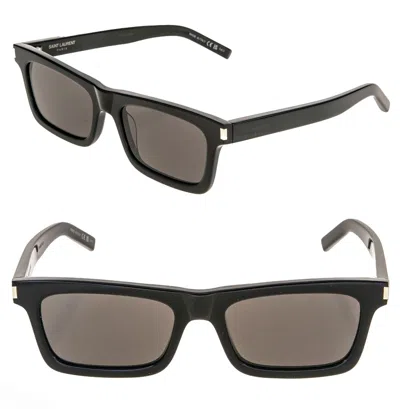 Pre-owned Saint Laurent Betty 461 Ysl Sl461 001 Black Bold Unisex Style Narrow Sunglasses In Gray