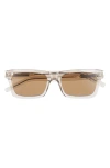 Saint Laurent Betty 54mm Rectangular Sunglasses In Beige