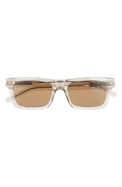Saint Laurent Betty 54mm Rectangular Sunglasses In Beige