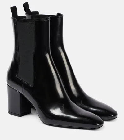 SAINT LAURENT BETTY 70 LEATHER ANKLE BOOTS