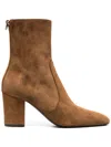 Saint Laurent Betty 70mm Suede Boots In Brown