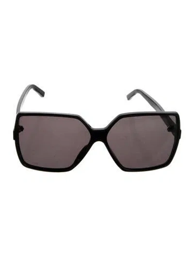 Pre-owned Saint Laurent Betty Oversize Sunglasses In Black