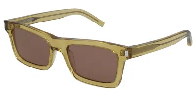 Pre-owned Saint Laurent Betty Sl 461 Transparent Yellow/red Brown (014) Sunglasses
