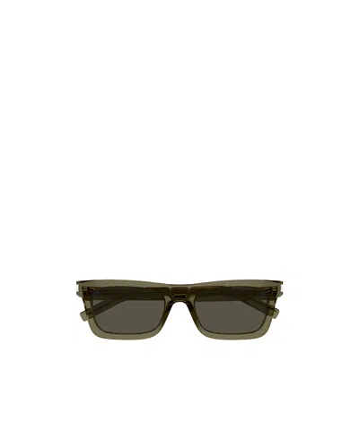 Saint Laurent Betty Square-frame Sunglasses In Green