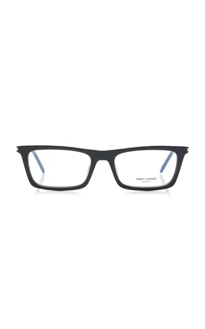 Saint Laurent Betty Thin Square-frame Acetate Glasses In Black