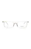 Saint Laurent Betty Thin Square-frame Acetate Glasses In Transparent