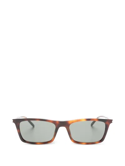 Saint Laurent Betty Tortoiseshell-pattern Sunglasses In Brown