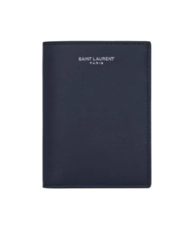 Saint Laurent Bi-fold Leather Wallet In Black