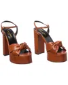 Saint Laurent Bianca 85 Leather Platform Sandal (authentic Pre-loved)
