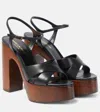 Saint Laurent Plateausandalen Bianca 85 Aus Leder In Schwarz