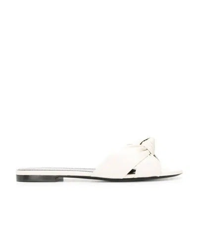 SAINT LAURENT BIANCA FLAT SANDALS