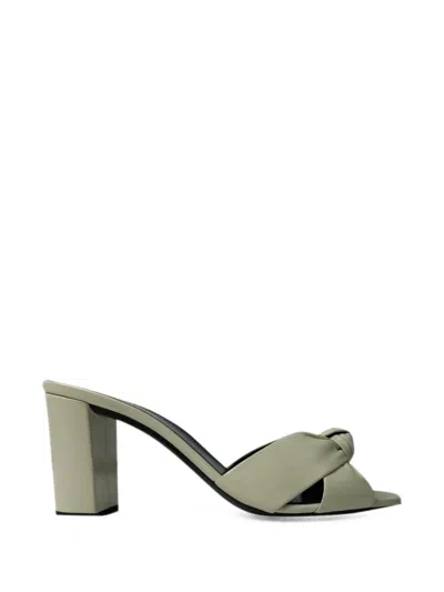 Pre-owned Saint Laurent Bianca Knotted Sandals In Neutral
