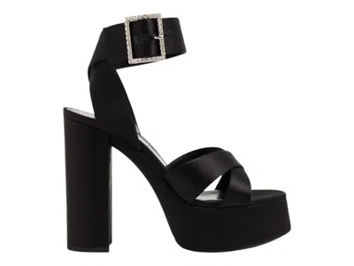 Pre-owned Saint Laurent Bianca Platform Sandals (women's) Sneakers In Black