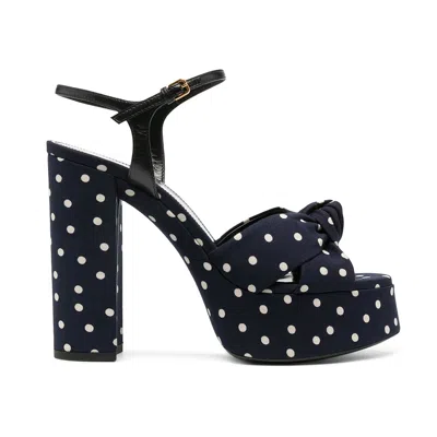 SAINT LAURENT SAINT LAURENT BIANCA POLKA DOT SANDALS