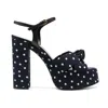 SAINT LAURENT SAINT LAURENT BIANCA POLKA-DOT SANDALS WOMEN