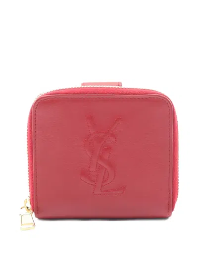 Pre-owned Saint Laurent Bi-fold Leather Wallet In Red