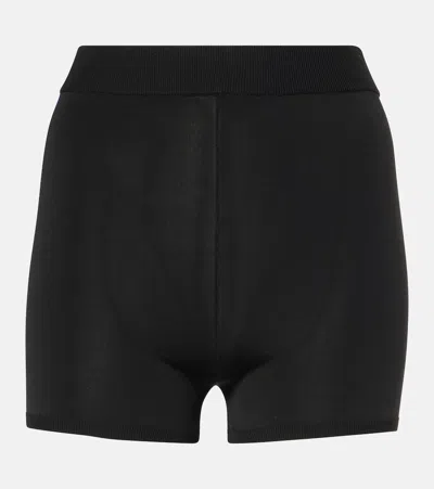 Saint Laurent Biker Shorts In Black