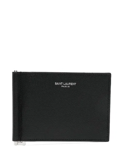 Saint Laurent Bill-clip Wallet In Black