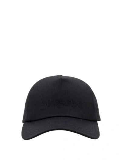 Saint Laurent Biologic Cotton Hat In Black
