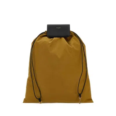 Saint Laurent Biscuit Canvas Shopping Bag Neroltmustardtan Borse A Mano