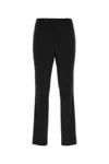 Saint Laurent Pressed-crease Pleated Straight-leg Trousers In Black