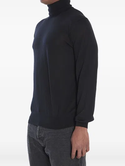 Saint Laurent Wool Turtle Neck Sweater In Black