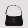 Saint Laurent Black 5a7 Logo-plaque Shoulder Bag In Black
