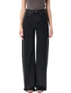 Saint Laurent Carrot-fit Jeans With A Washed Effect In Black