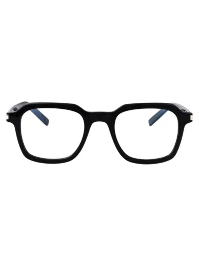 Saint Laurent Black Acetate Glasses In Multi