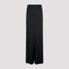 Saint Laurent Women's Satin Wide-leg Pant In Black